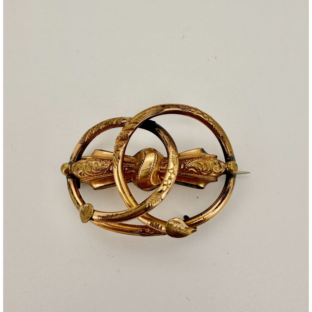 Antique Love Knot Gold Filled Victorian Brooch/Pendant